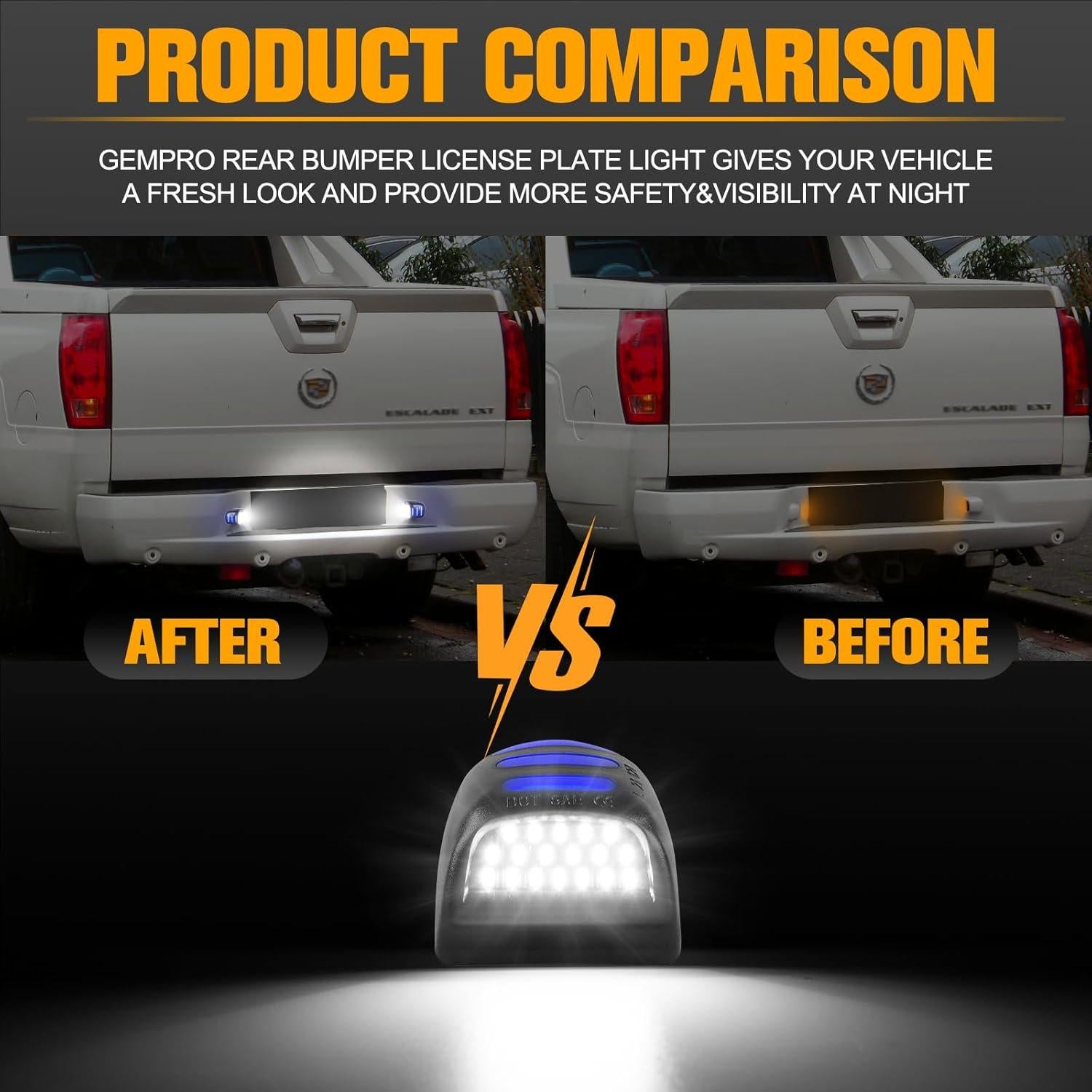 Luces de Placa de Licencia LED Gempro Azul para Chevy y GMC