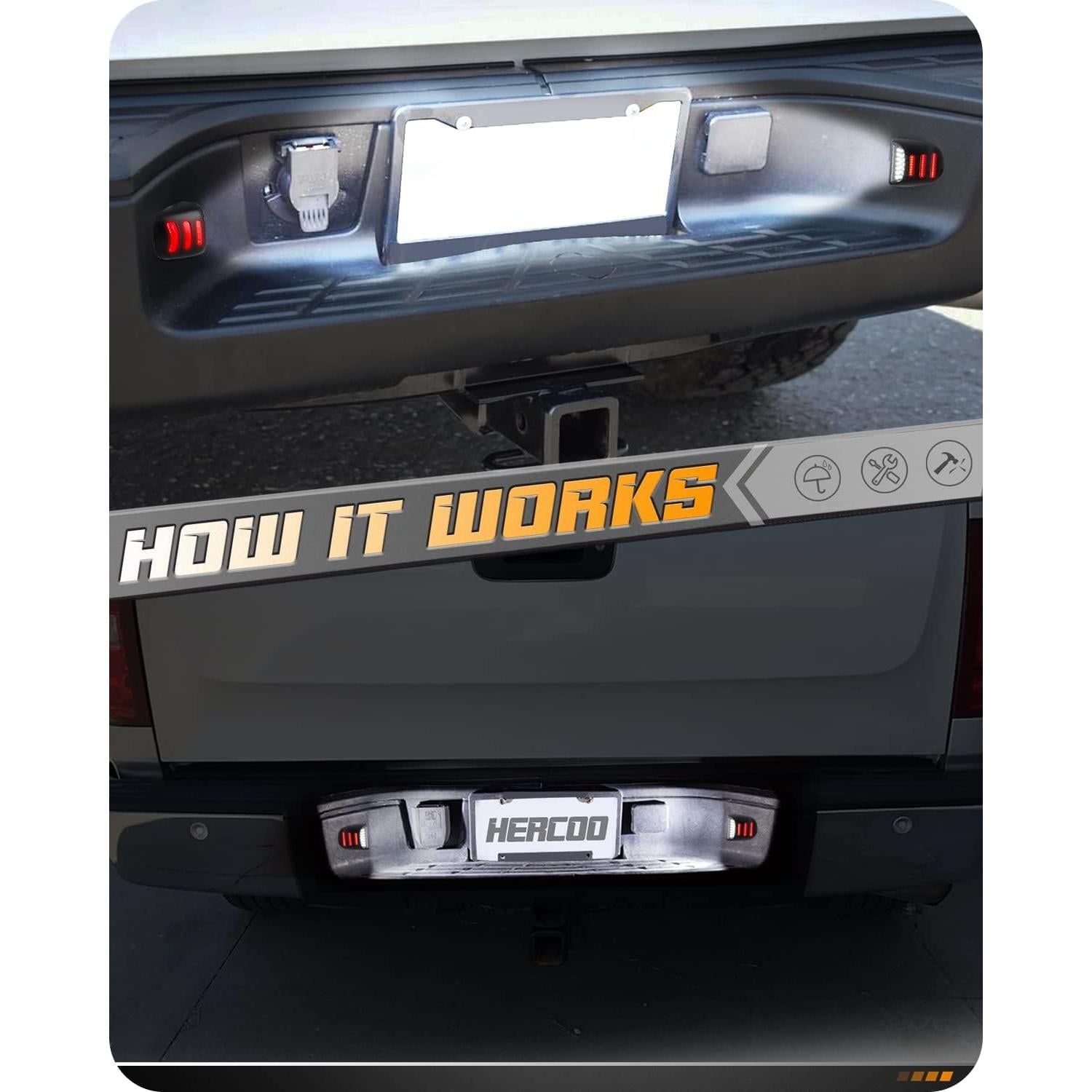 Luz de Placa LED HERCOO S10765 con Tubo Neón Rojo 12V