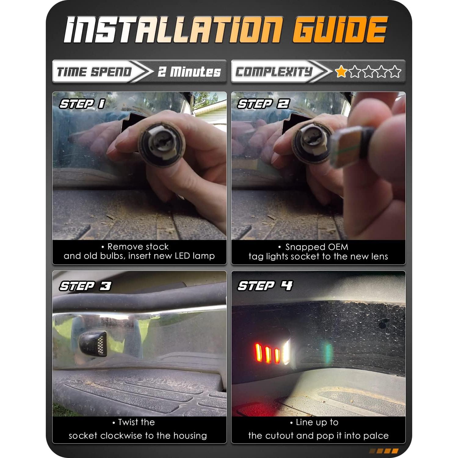 Luz de Placa LED HERCOO S10765 con Tubo Neón Rojo 12V