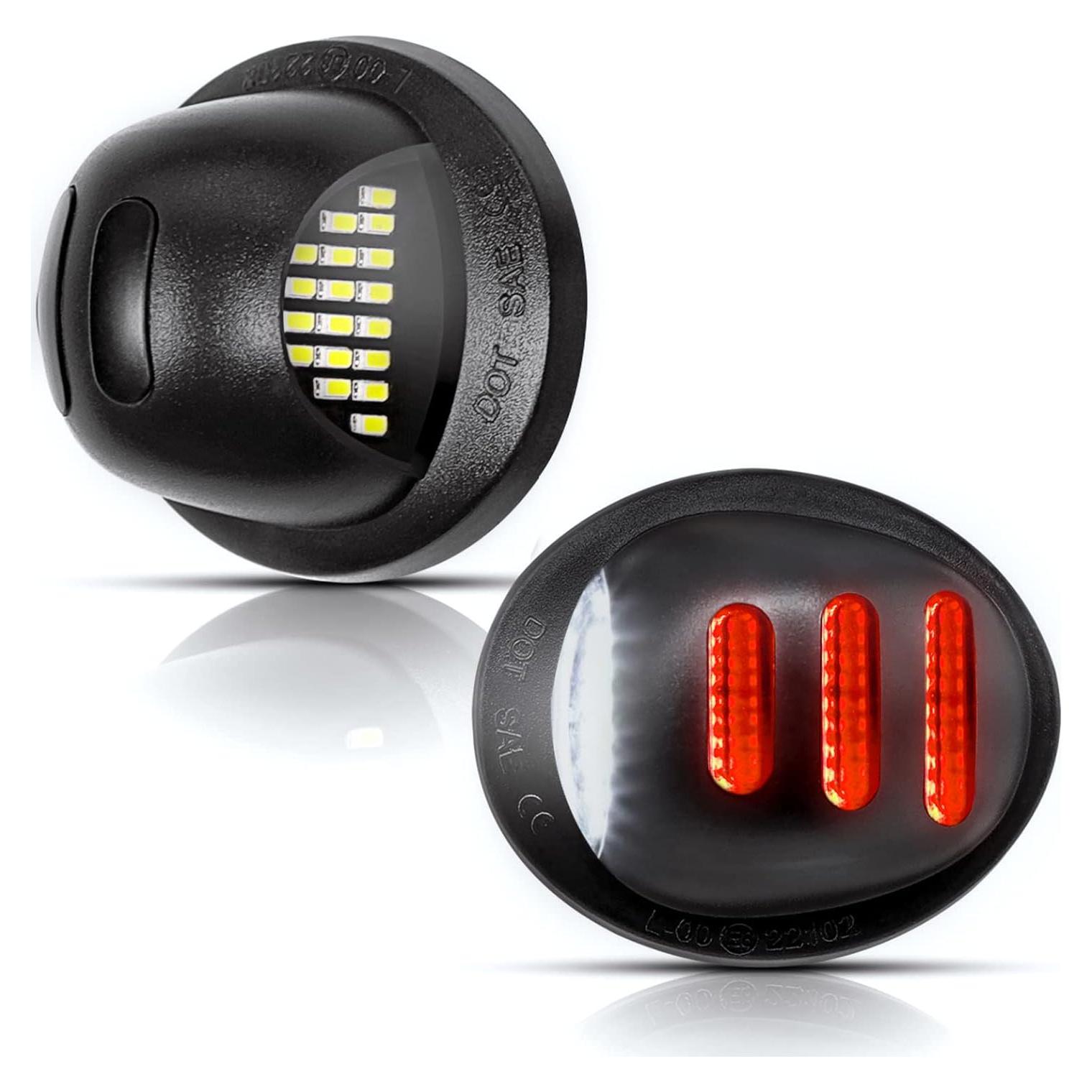 Luz LED de Placa de Licencia AlyoNed Rojo para Ford Pickup