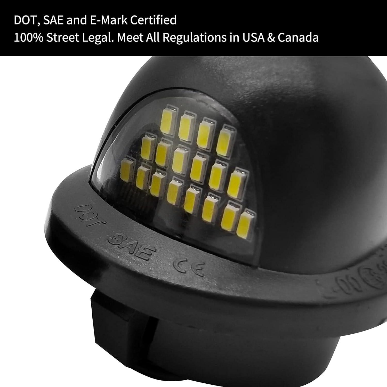 Luz LED de Placa de Licencia AlyoNed Rojo para Ford Pickup