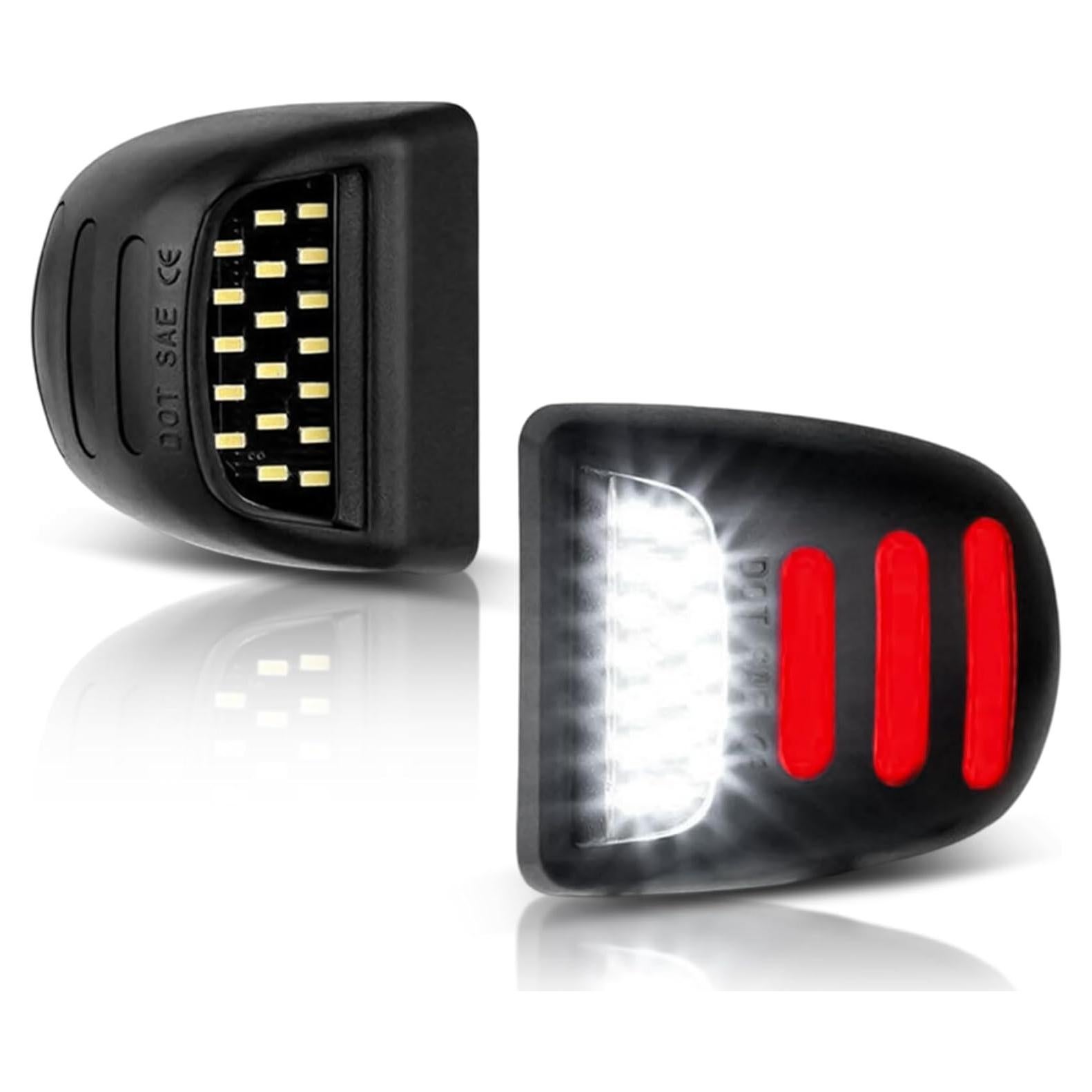 Luces de Placa LED Rojo Neon LESAUCE para Chevy GMC 2PCS