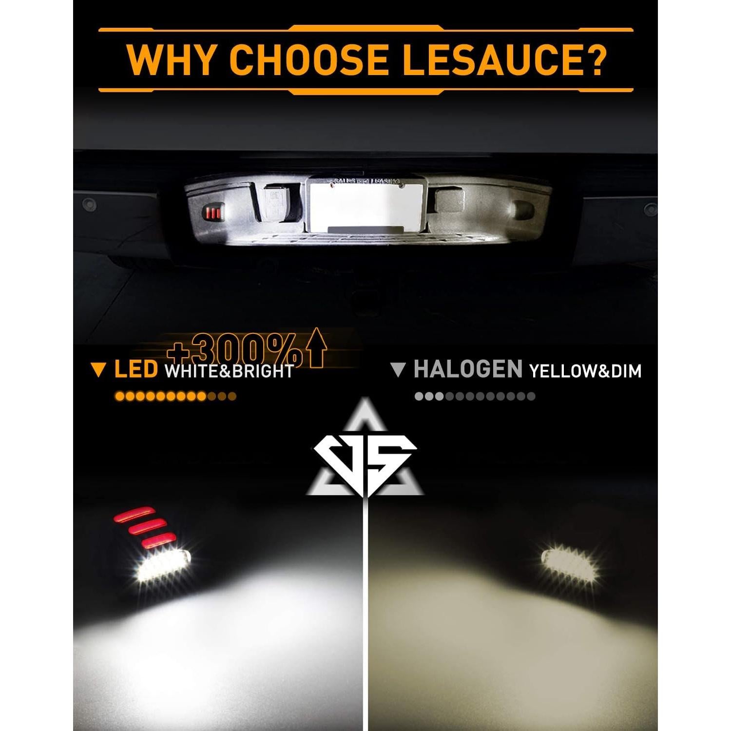 Luces de Placa LED Rojo Neon LESAUCE para Chevy GMC 2PCS