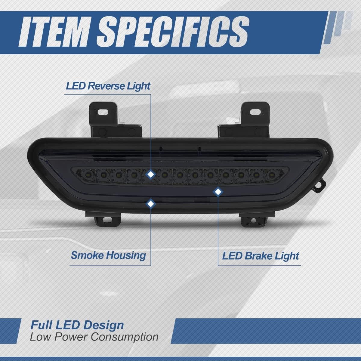 Luz de Freno LED Auto Dynasty Ahumada para Ford Mustang 15-18