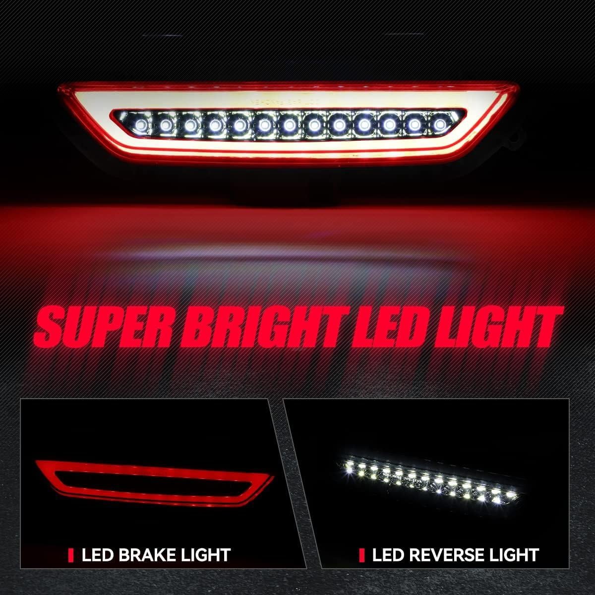 Luz de Freno LED Auto Dynasty Ahumada para Ford Mustang 15-18