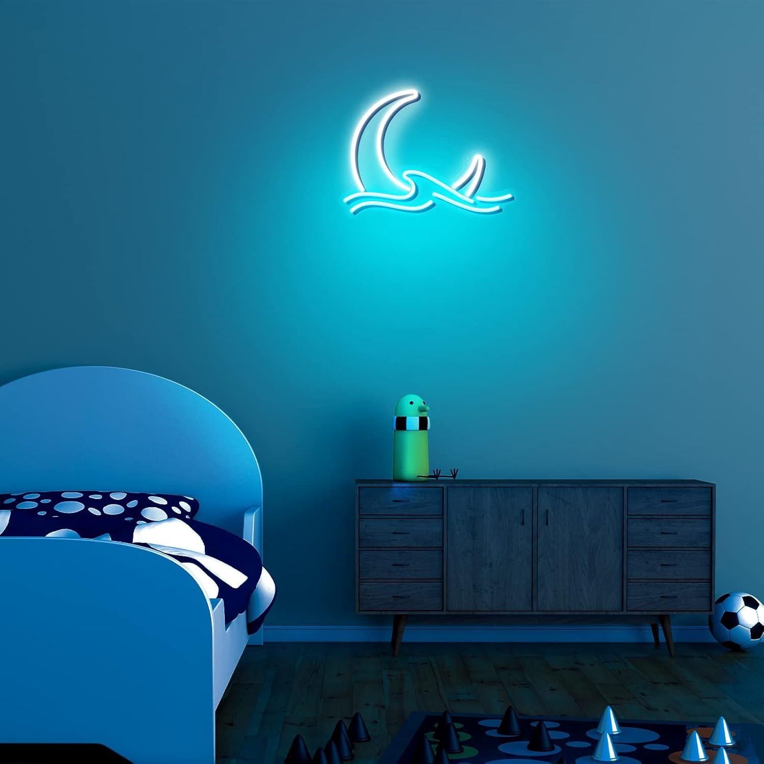 Luz de Neón Bonuci Luna LED 38 cm Decorativa para Pared