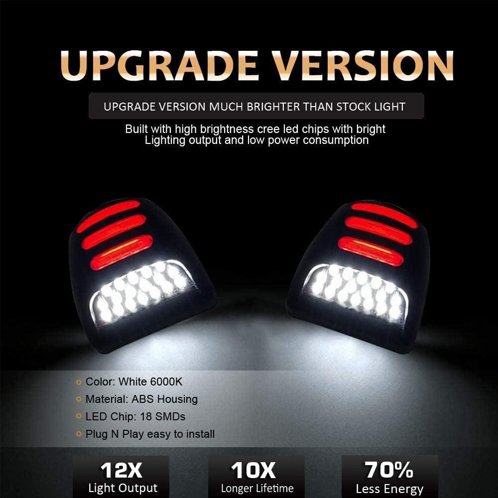 Luces de Placa de Licencia LED Mejorvista Rojo y Blanco - 2 Piezas