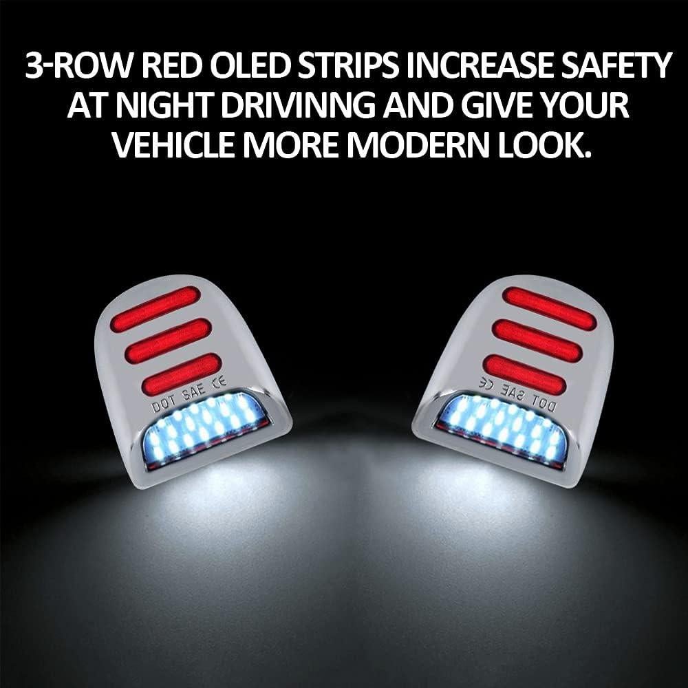 Luz de Placa de Licencia LED Mejorvista Cromo para Chevy y GMC