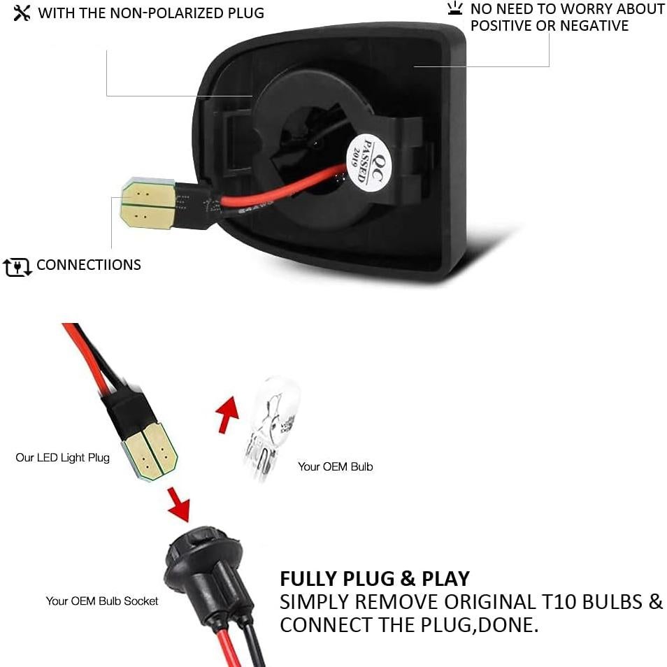 Luz de Placa de Licencia LED Mejorvista Cromo para Chevy y GMC