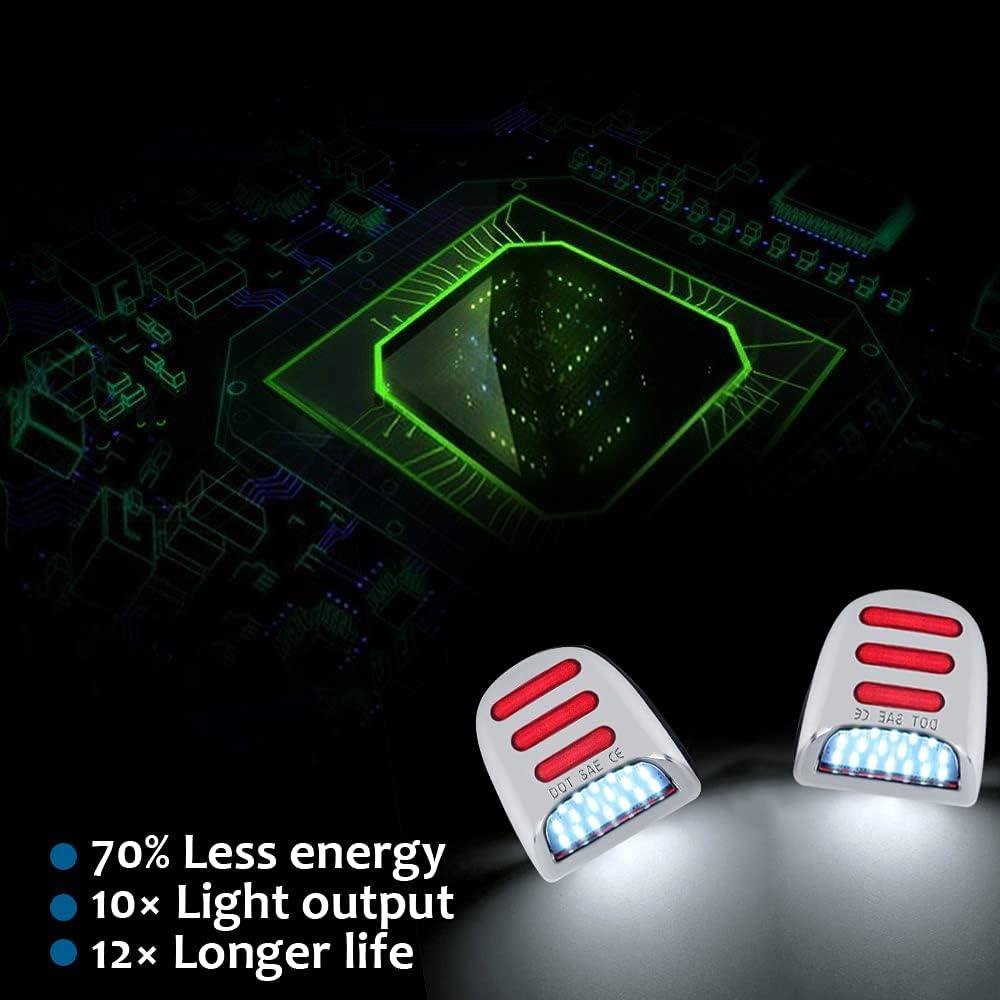 Luz de Placa de Licencia LED Mejorvista Cromo para Chevy y GMC