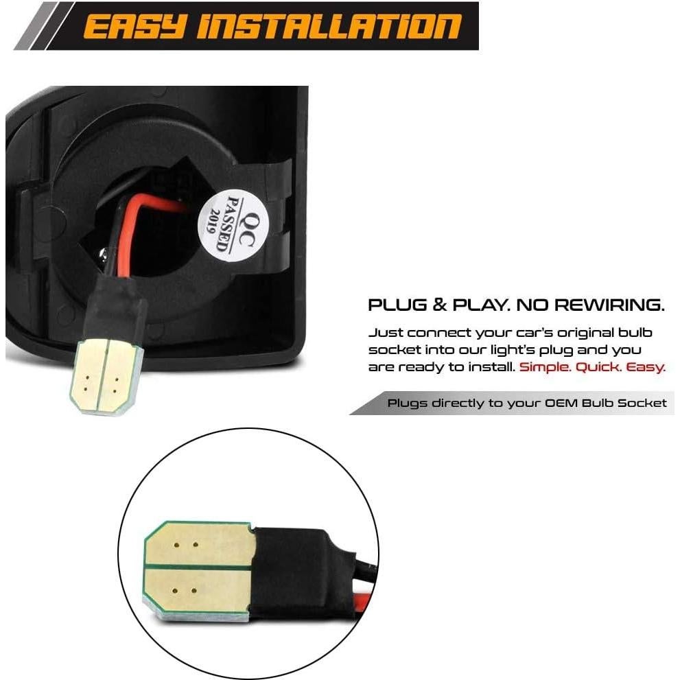 2 Luces de Placa de Licencia LED Rojas Luz de Charco 3W