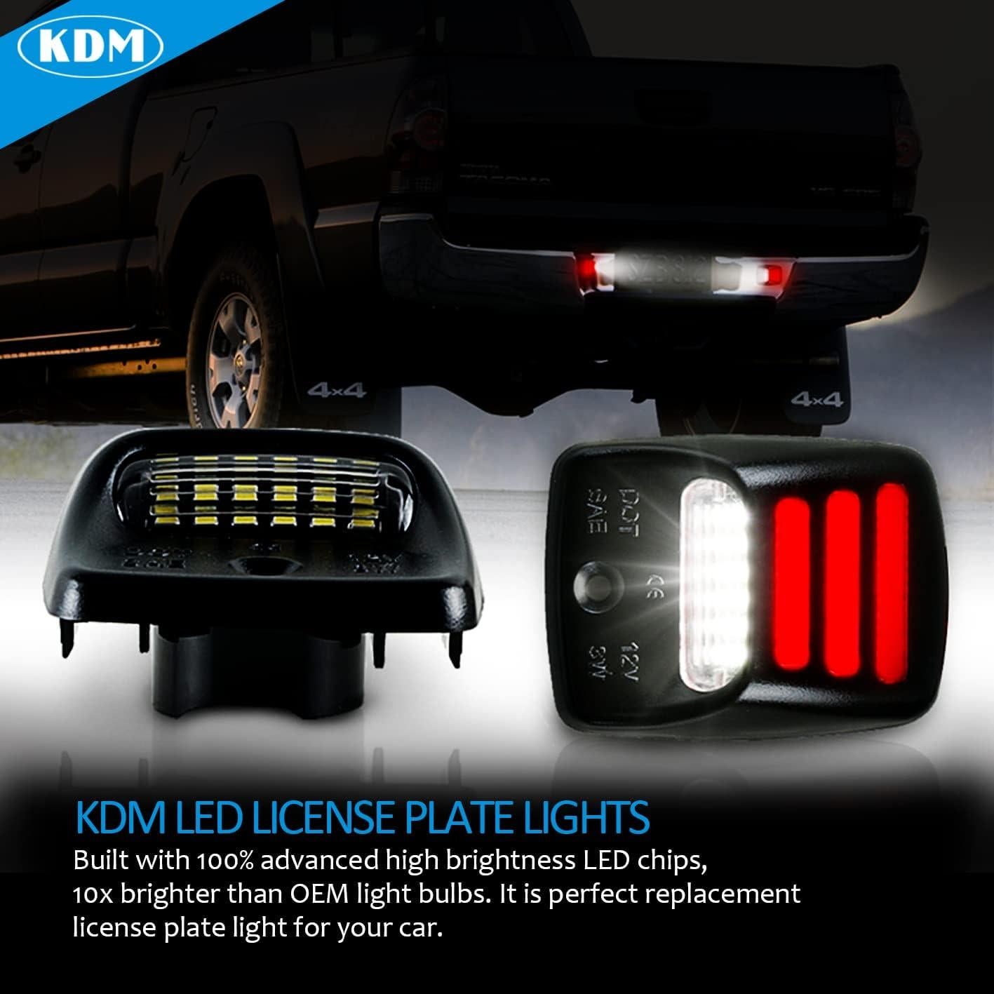 Luz de Placa de Licencia LED KDM para Toyota Tacoma y Tundra
