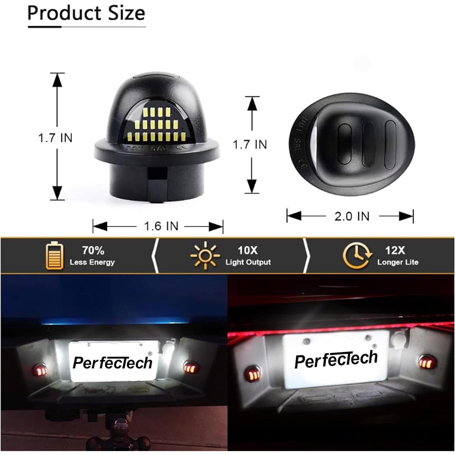 Luz de Placa de Matrícula LED PerfecTech A1-FBA-Ford, 3W