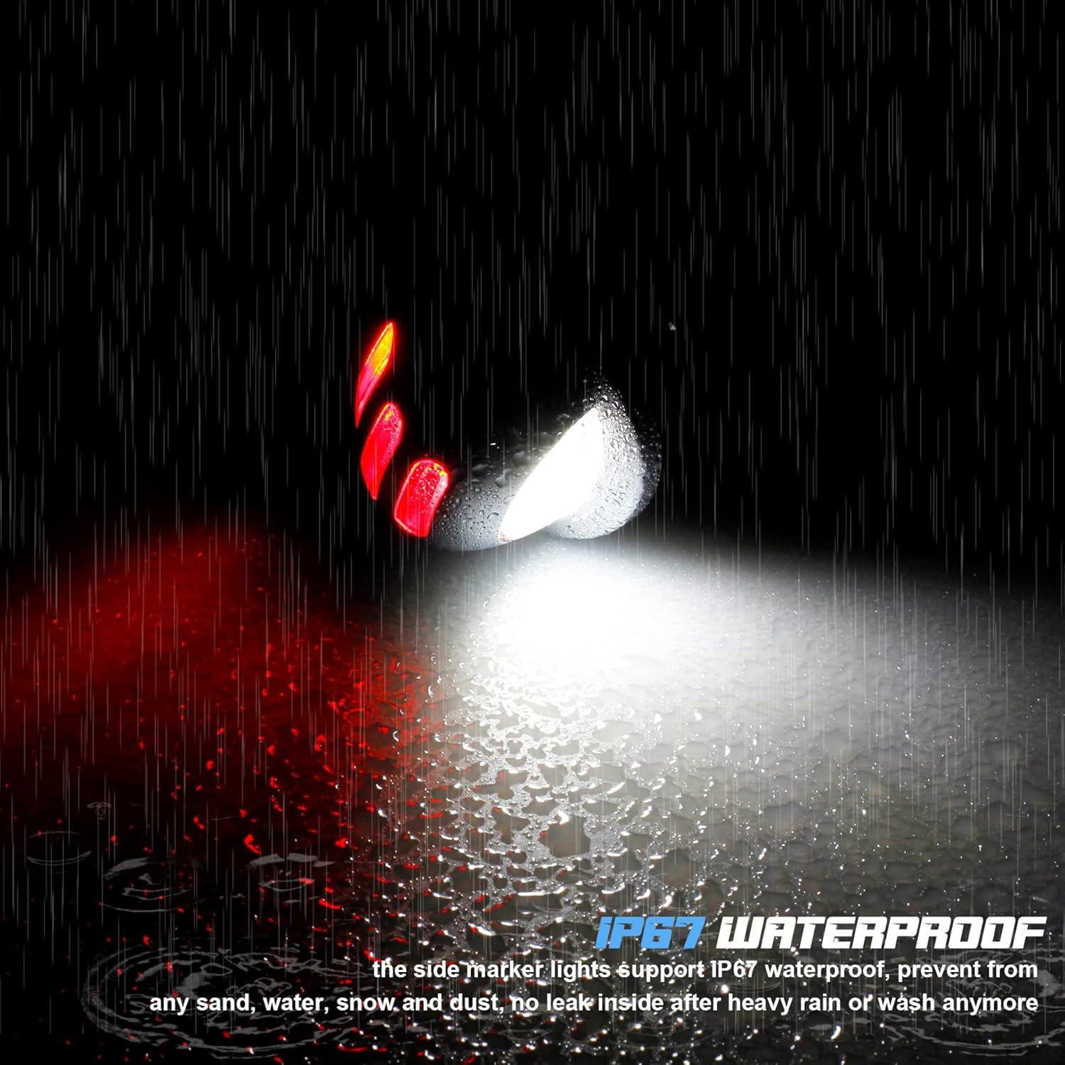 Luces de Placa de Licencia LED RUXIFEY Cromadas 12V Rojo