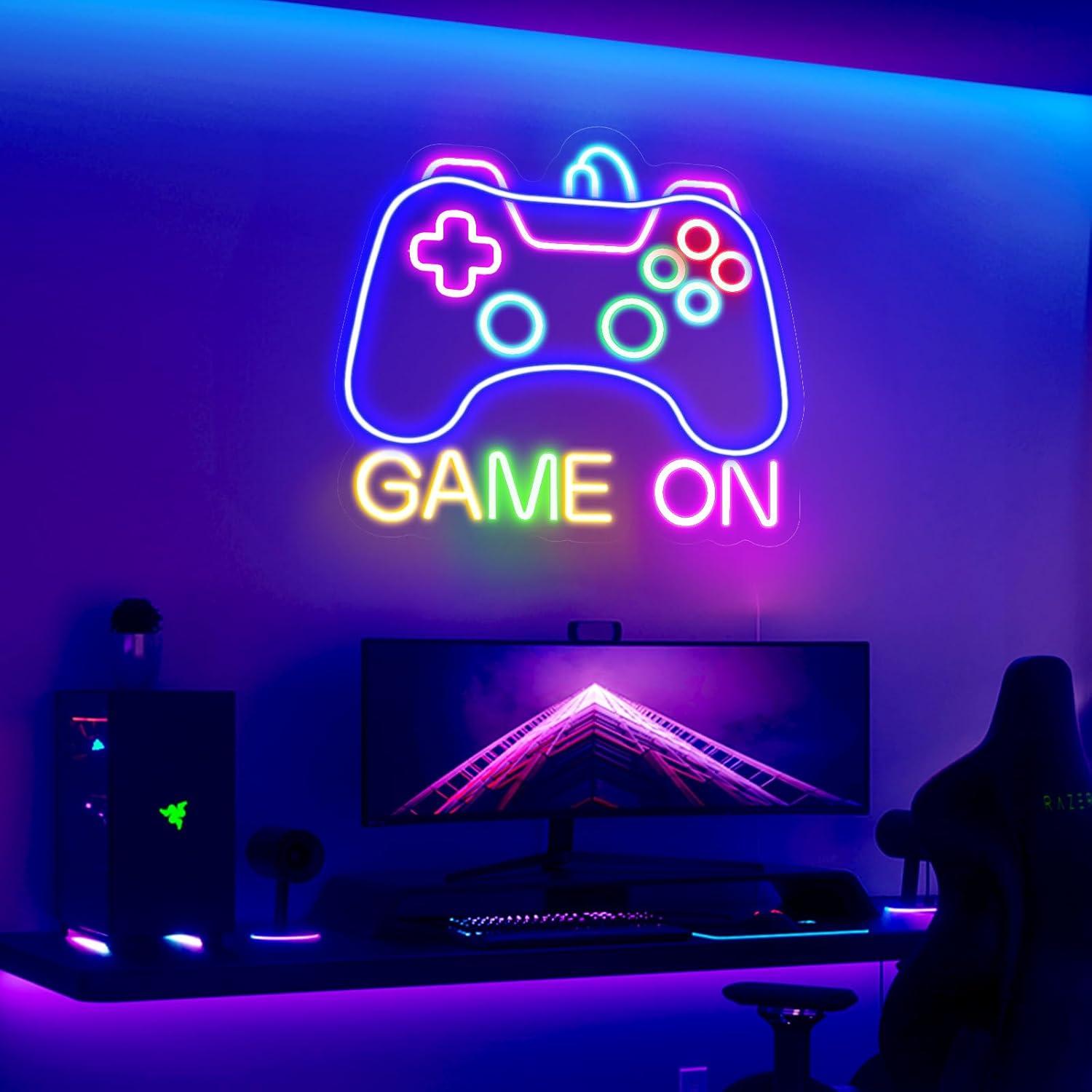 Luz de Neón LED Gamer STYPOP Game On 35.9x34cm