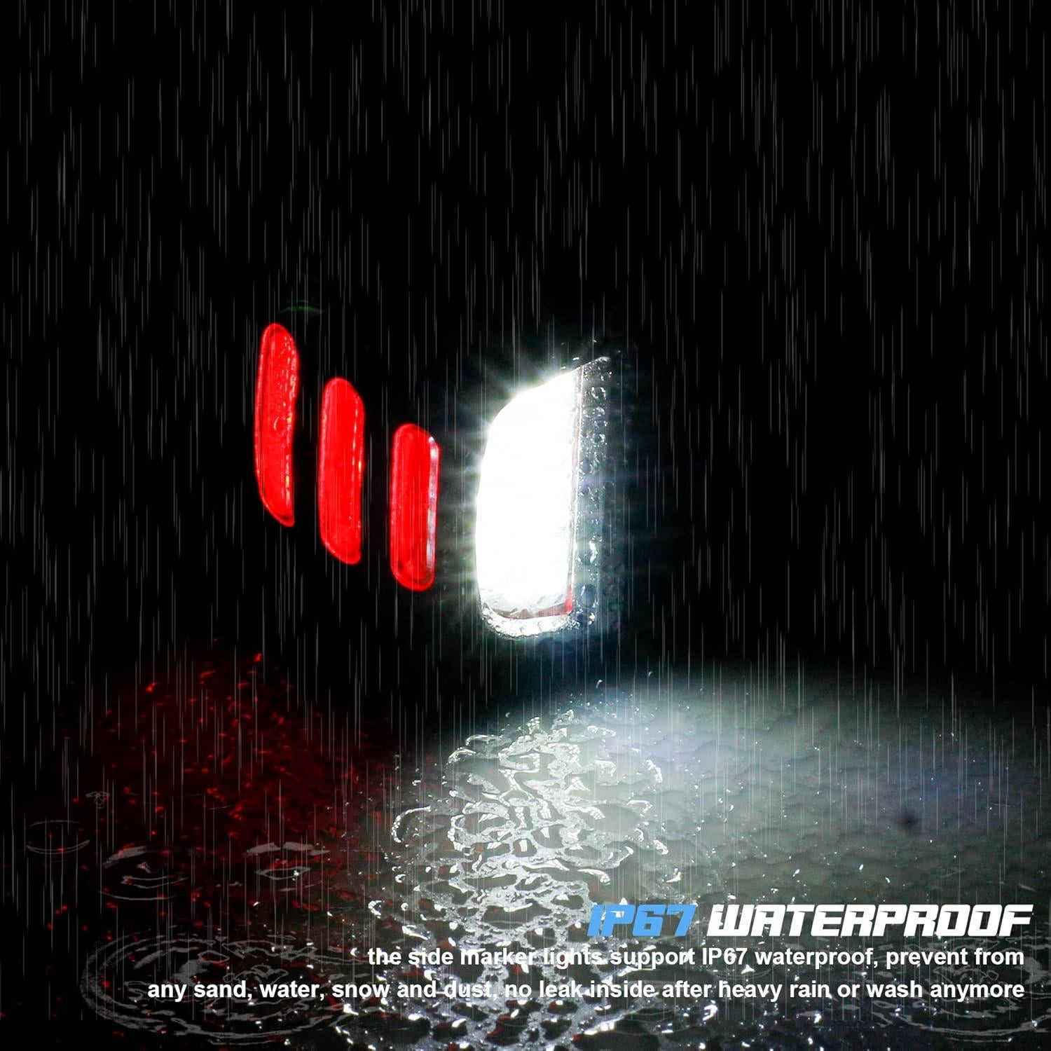 Luces de Placa de Licencia LED RUXIFEY Cromadas 12V Rojo