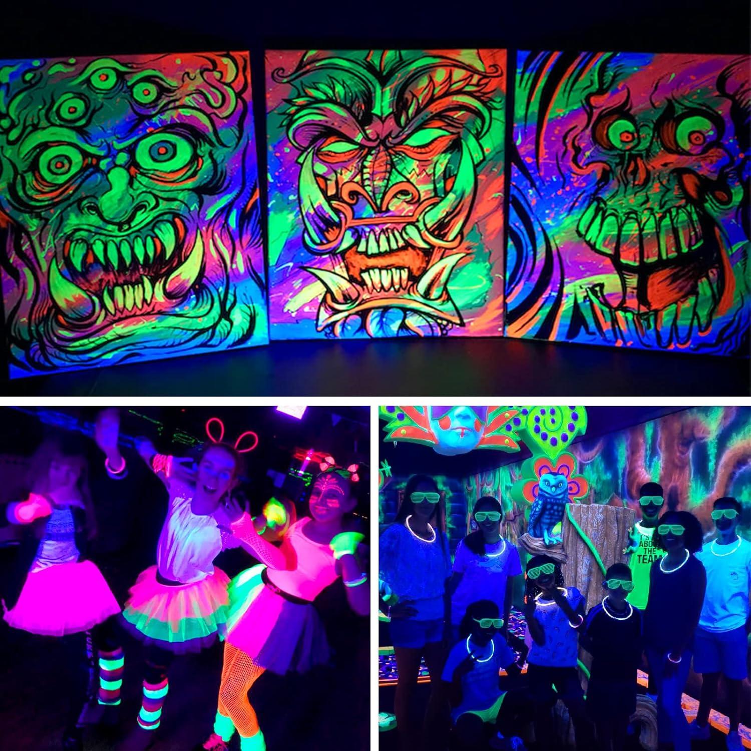 Barra de Luz Negra 40W Atfoyer 4PCS, Ilumina 44.9 m²