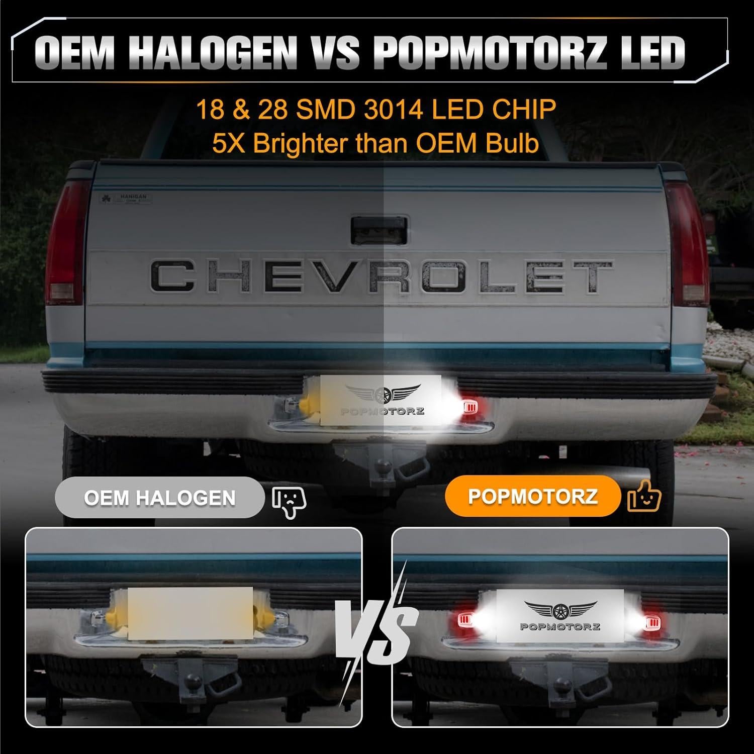 Luz de Placa LED POPMOTORZ para Chevy GMC 1988-2000