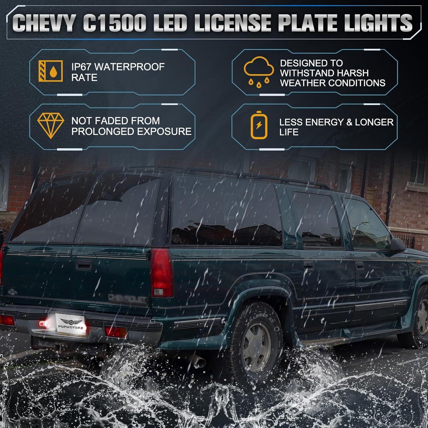 Luz de Placa LED POPMOTORZ para Chevy GMC 1988-2000