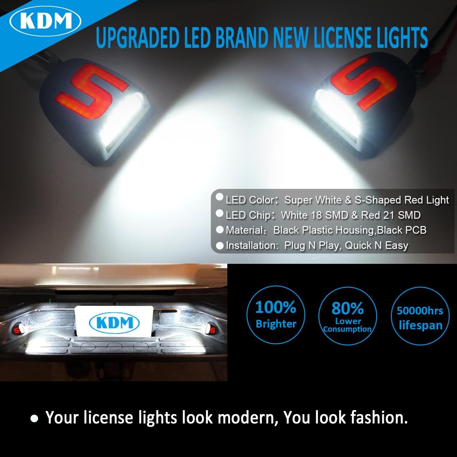KDM Luz de Placa de Licencia LED para Chevy Silverado 1999-2013