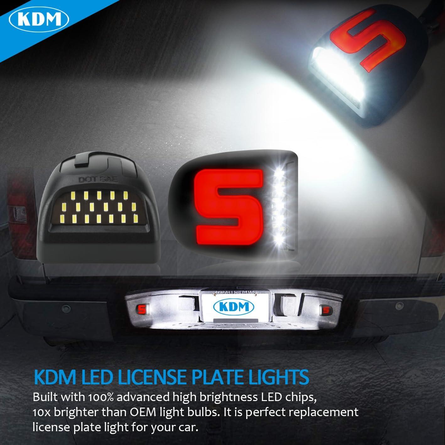 KDM Luz de Placa de Licencia LED para Chevy Silverado 1999-2013