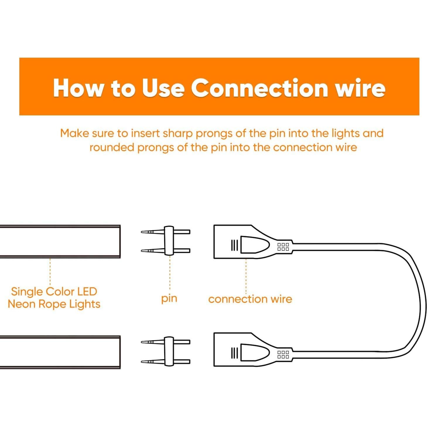 Conector Shine Decor para Luz de Neón LED 7x14.5mm y 8x16mm