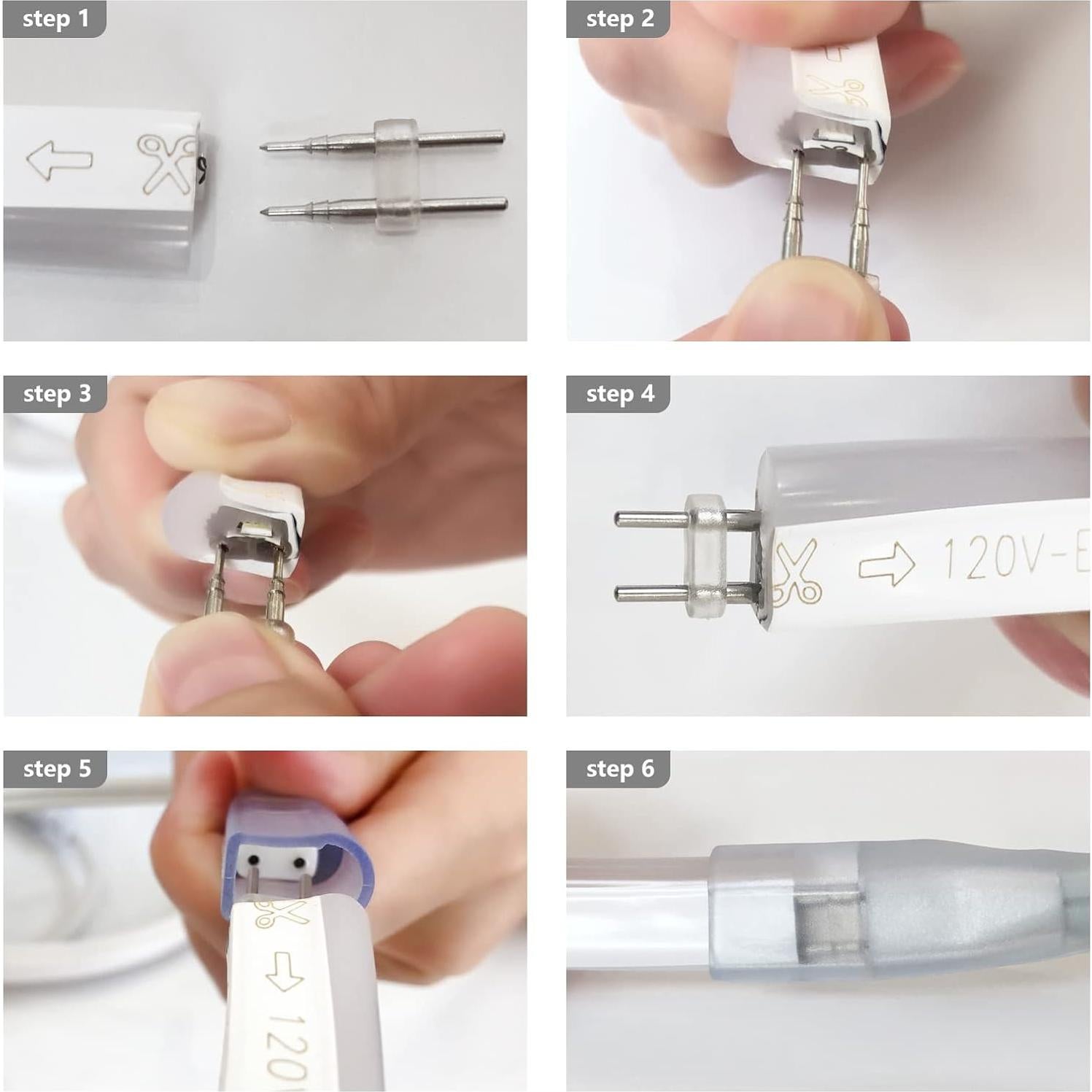 Conector Shine Decor para Luz de Neón LED 7x14.5mm y 8x16mm