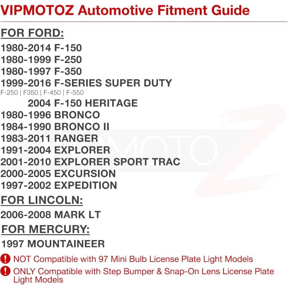 Tubo Neon LED Rojo VIPMOTOZ para Placa Ford F150 F250 F350