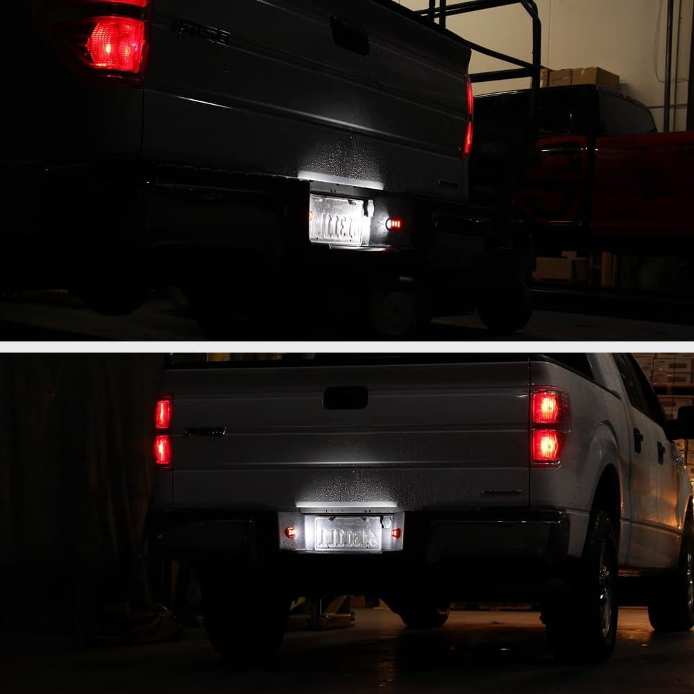 Tubo Neon LED Rojo VIPMOTOZ para Placa Ford F150 F250 F350