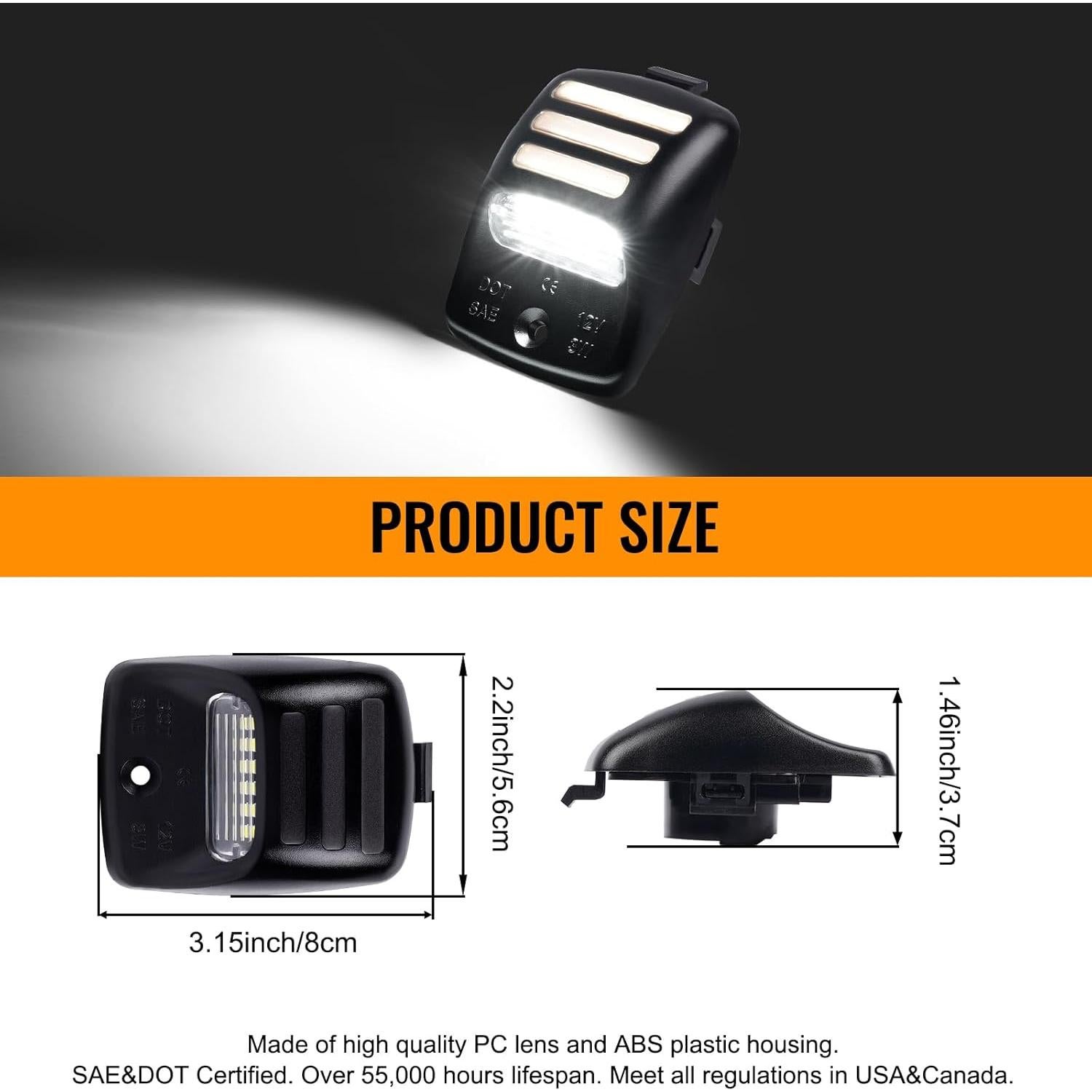 Luz de Placa de Licencia LED Gempro Tubo Neón Blanco Toyota