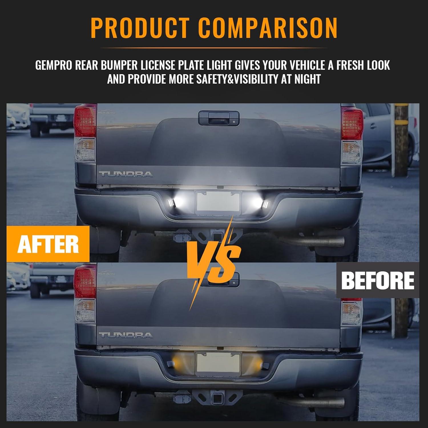 Luz de Placa de Licencia LED Gempro Tubo Neón Blanco Toyota