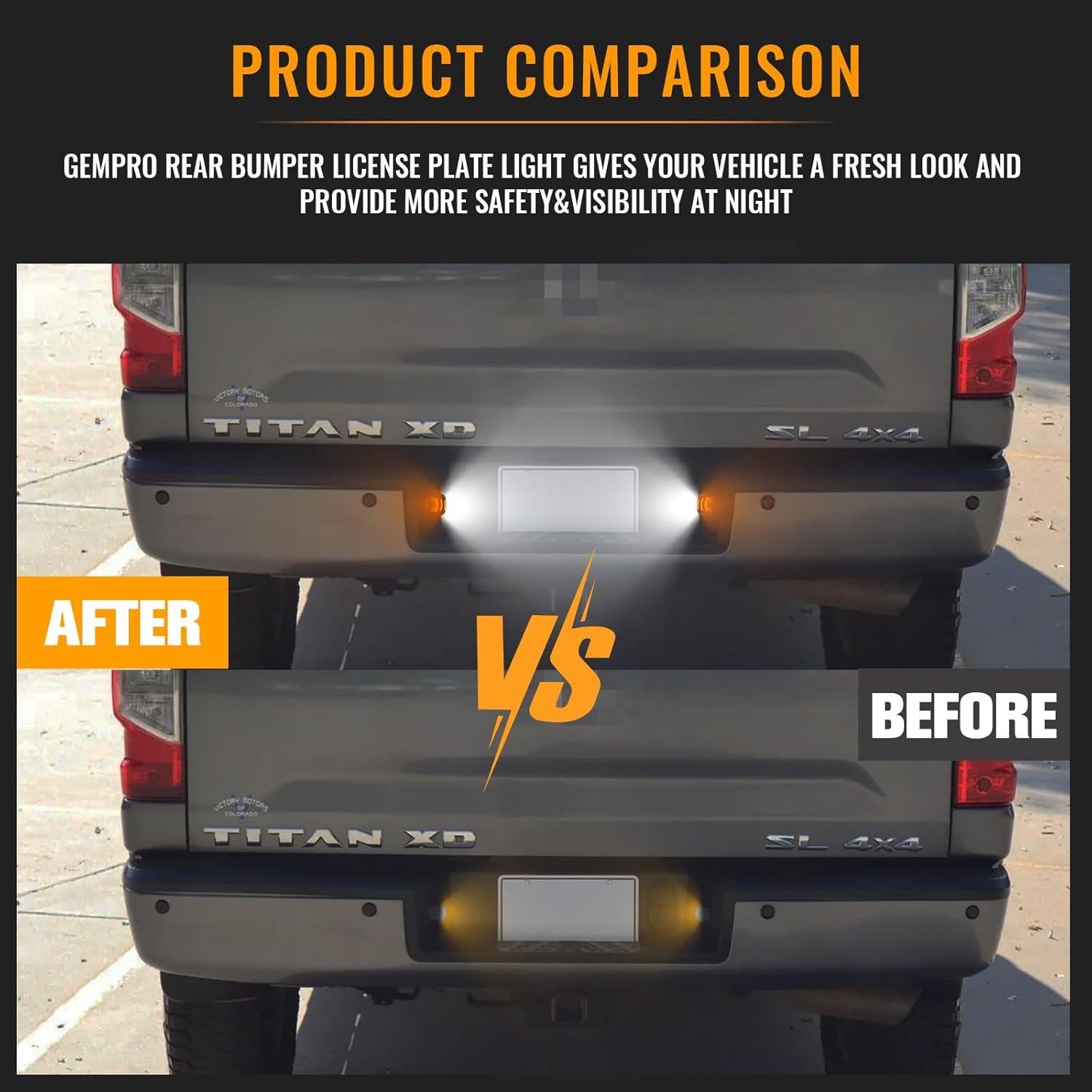 Luces de Placa de Licencia LED Gempro Ámbar para Nissan y Suzuki