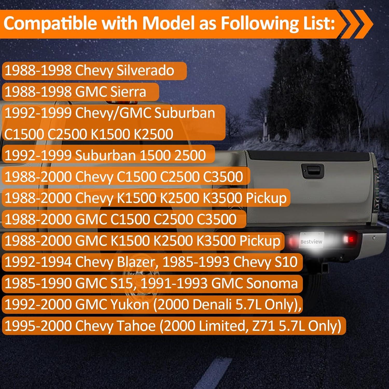 Luces de Matrícula LED Bestview para Chevy GMC 1988-1999