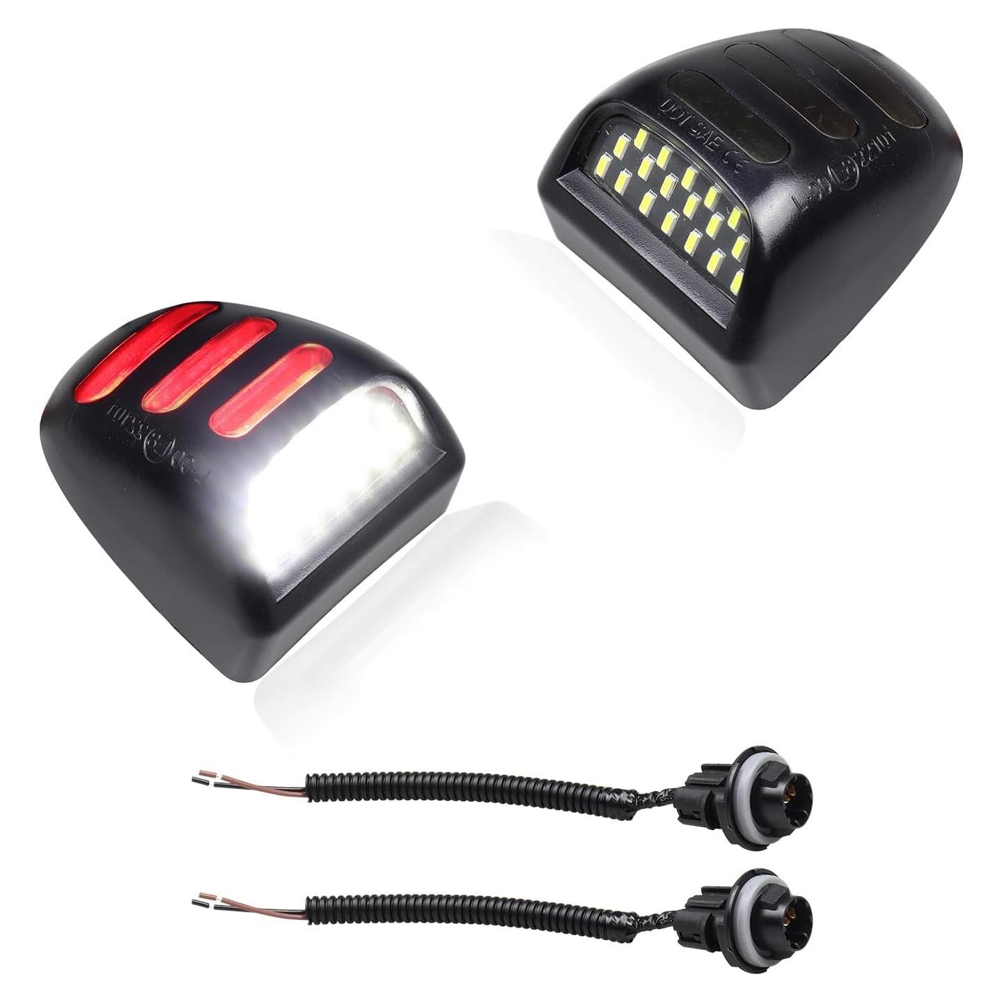 Luces de Placa LED FACAILAHA con Neon Rojo para Cadillac y Chevy