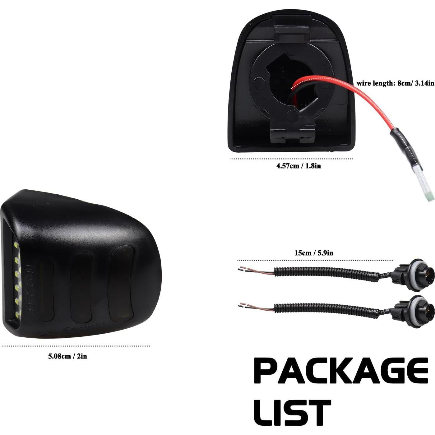 Luces de Placa LED FACAILAHA con Neon Rojo para Cadillac y Chevy