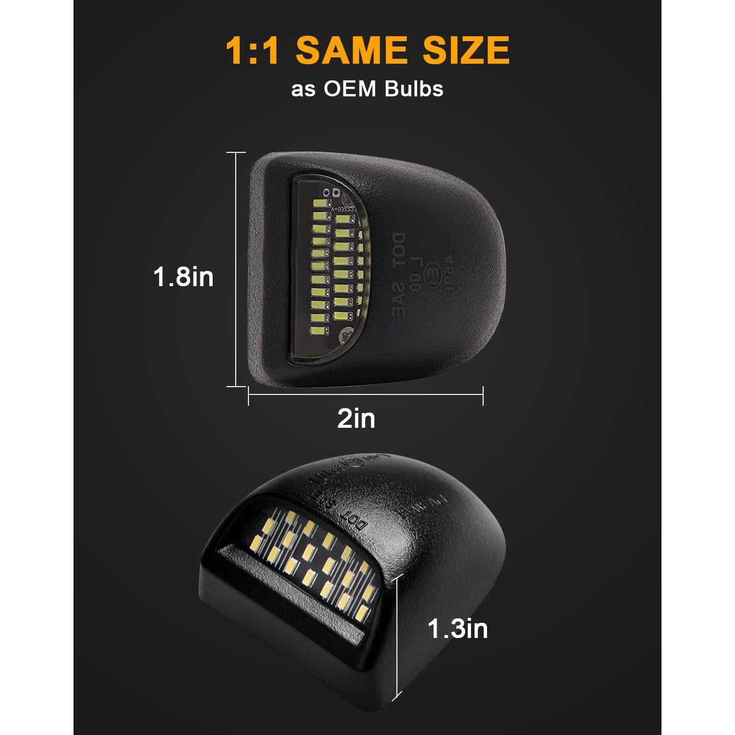 Luz de Placa LED Rojo SAPILIT para Chevy/GMC 2PCS