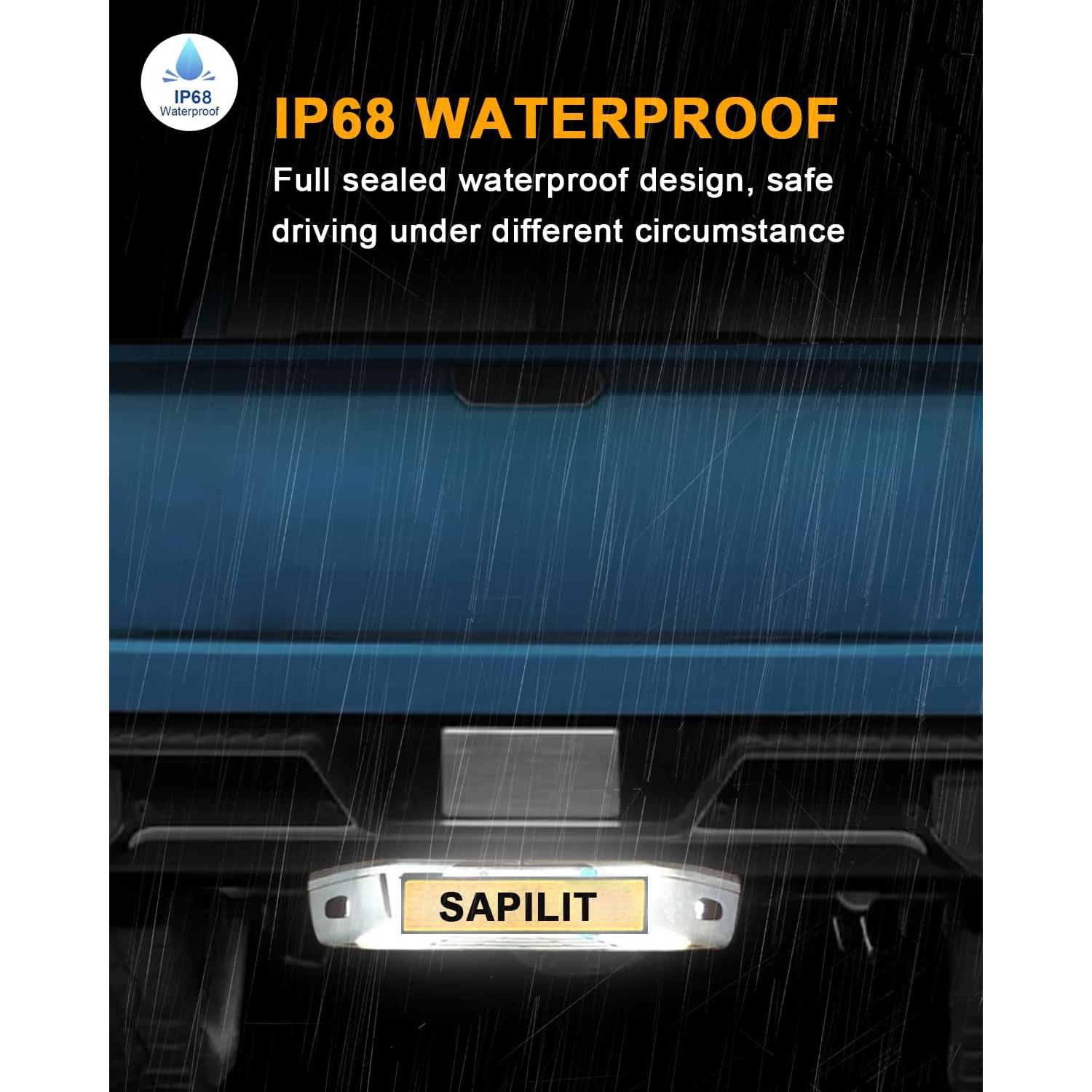 Luz de Placa LED Rojo SAPILIT para Chevy/GMC 2PCS