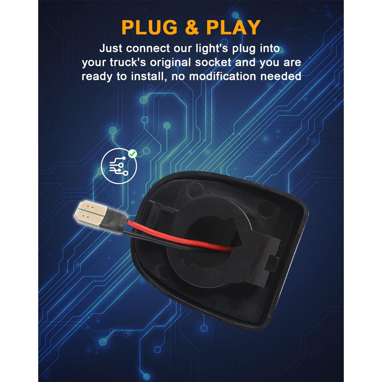 Luz de Placa LED Rojo SAPILIT para Chevy/GMC 2PCS