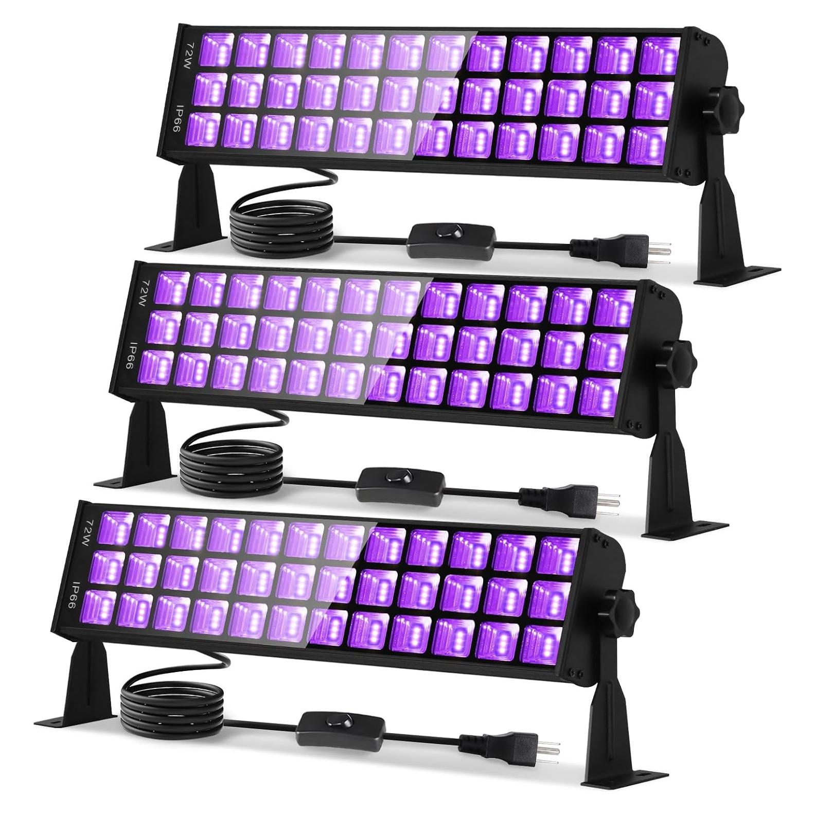 Barra de Luz Negra LED 72W ISUERFY IP66 3 Paquetes