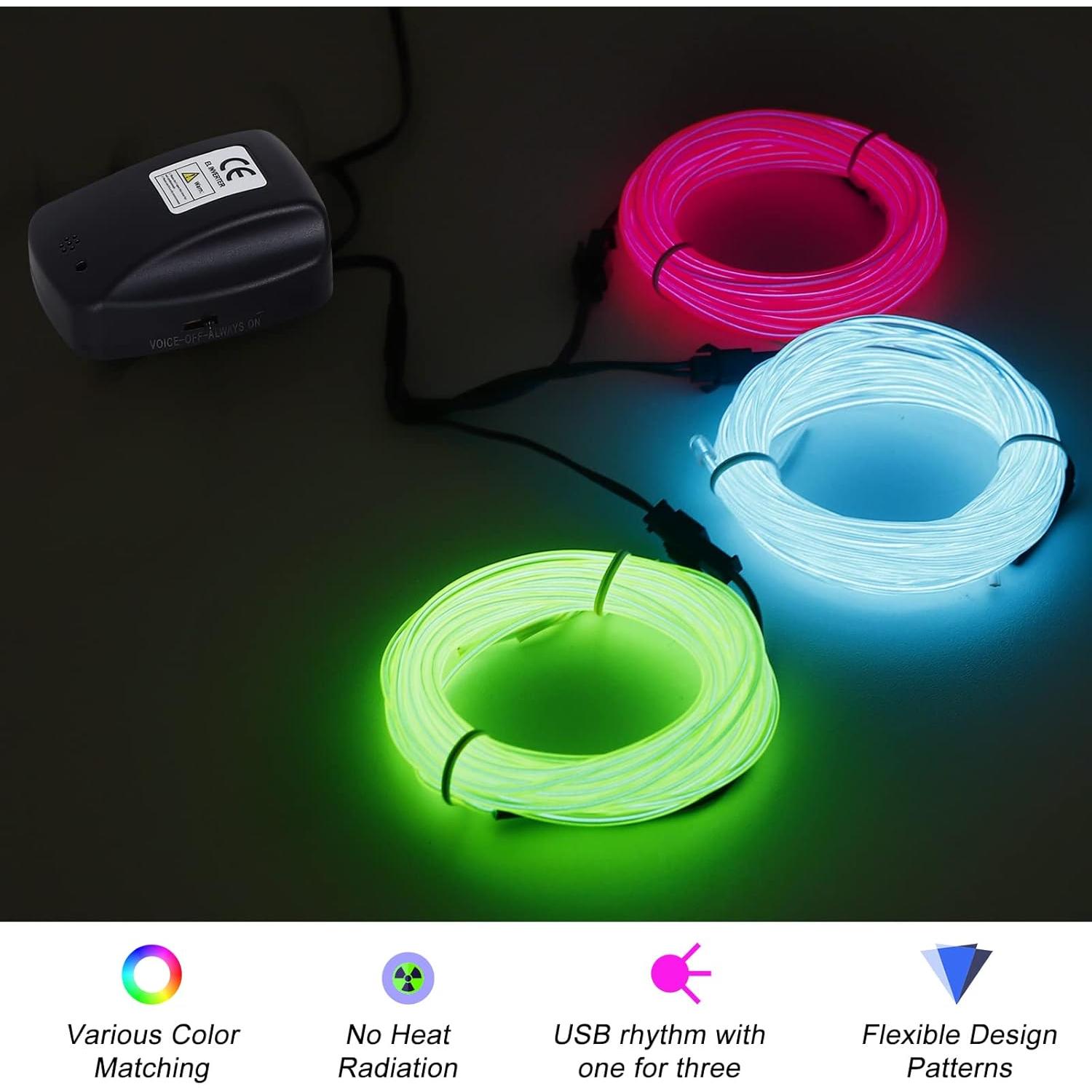 Tira de Luz Neón JIGUOOR 15m RGB Sincronización Música