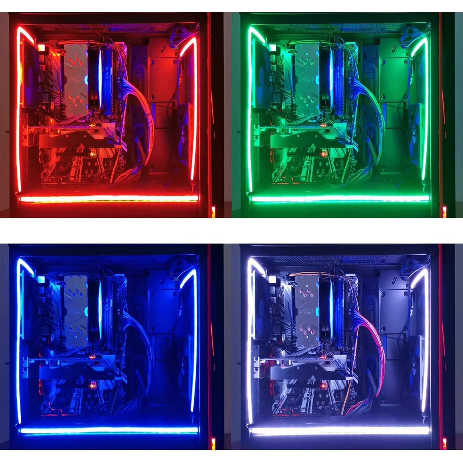 Tira LED RGB Neon Airgoo 40cm con Soportes Magnéticos