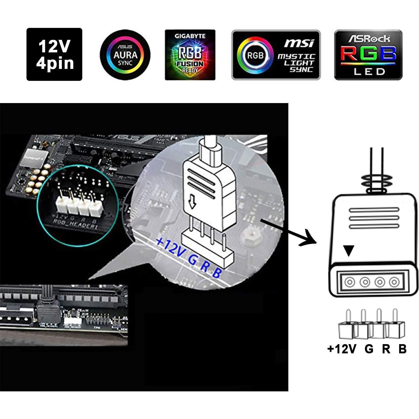 Tira LED RGB Neon Airgoo 40cm con Soportes Magnéticos