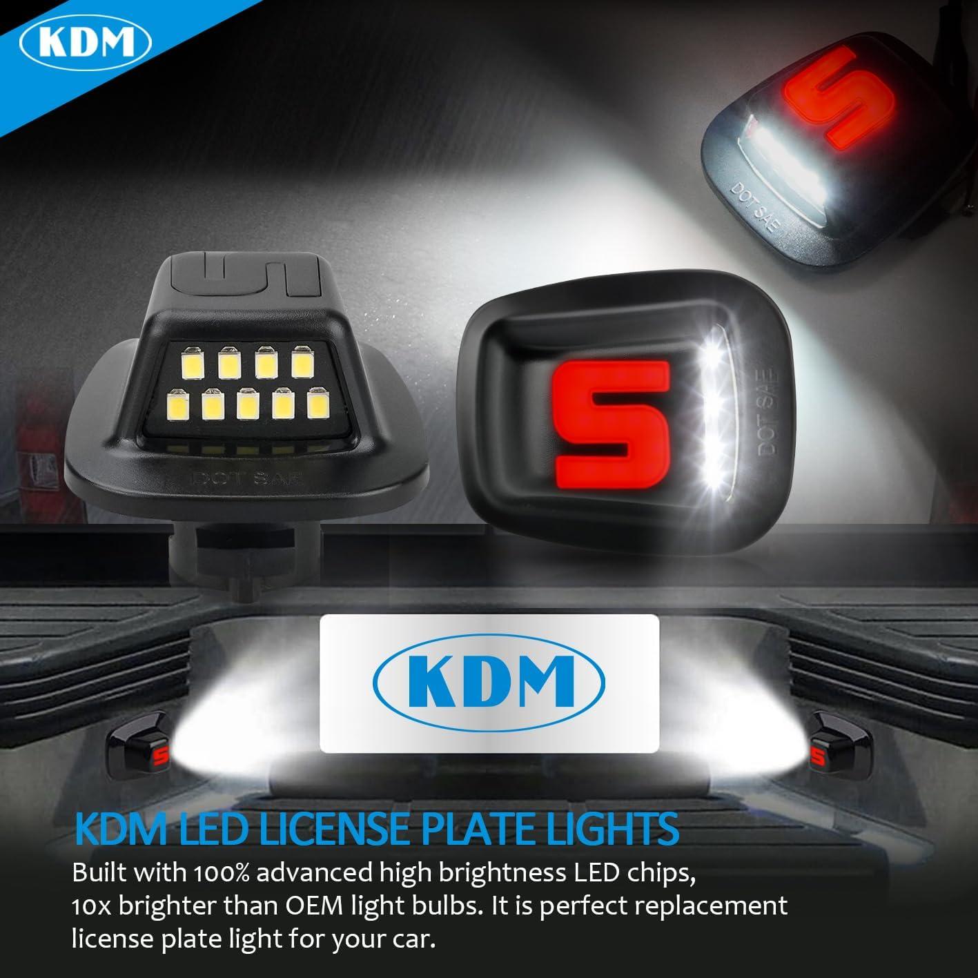 Luz de Placa de Licencia LED KDM para Chevy Silverado 1988-2000
