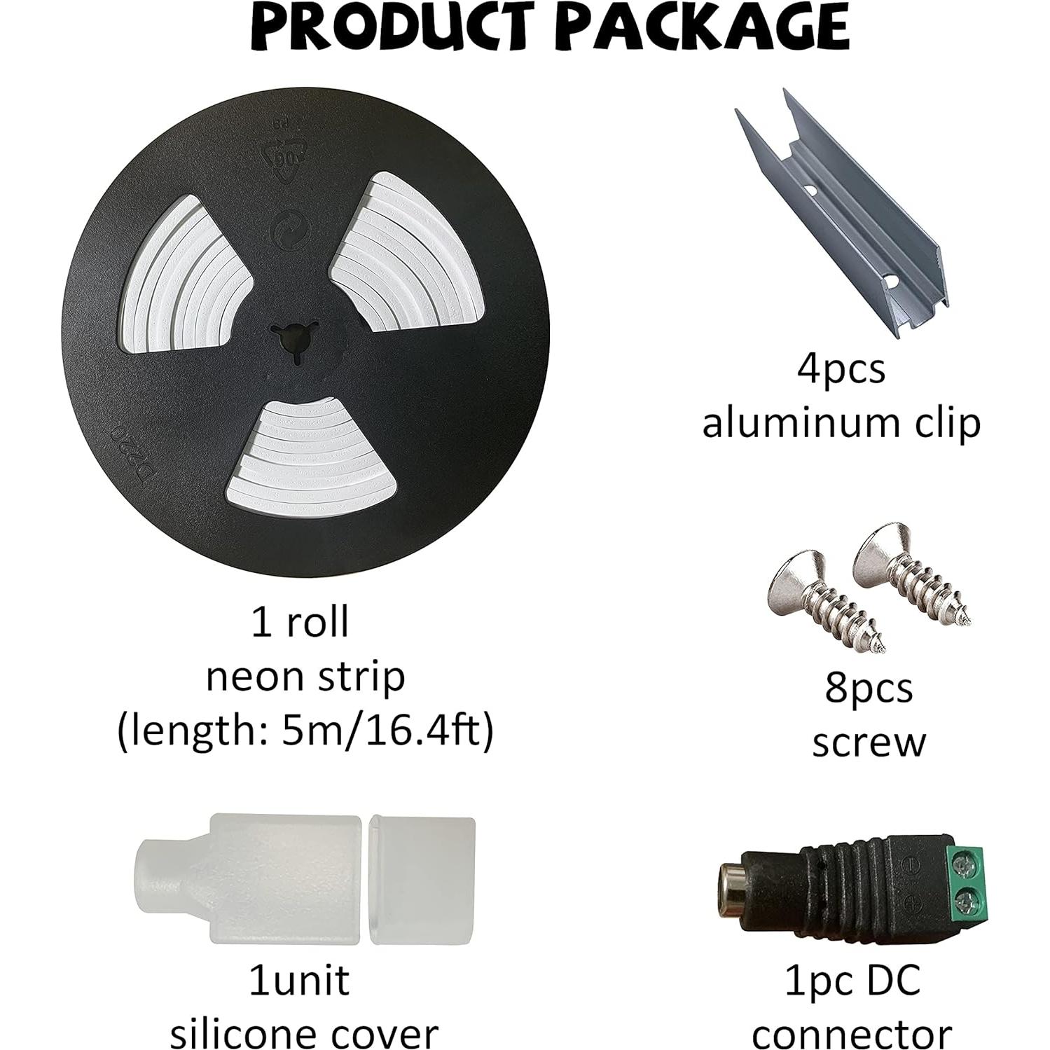 Luz de Neón LED Silicona 12V 5m 6500K Impermeable YXH