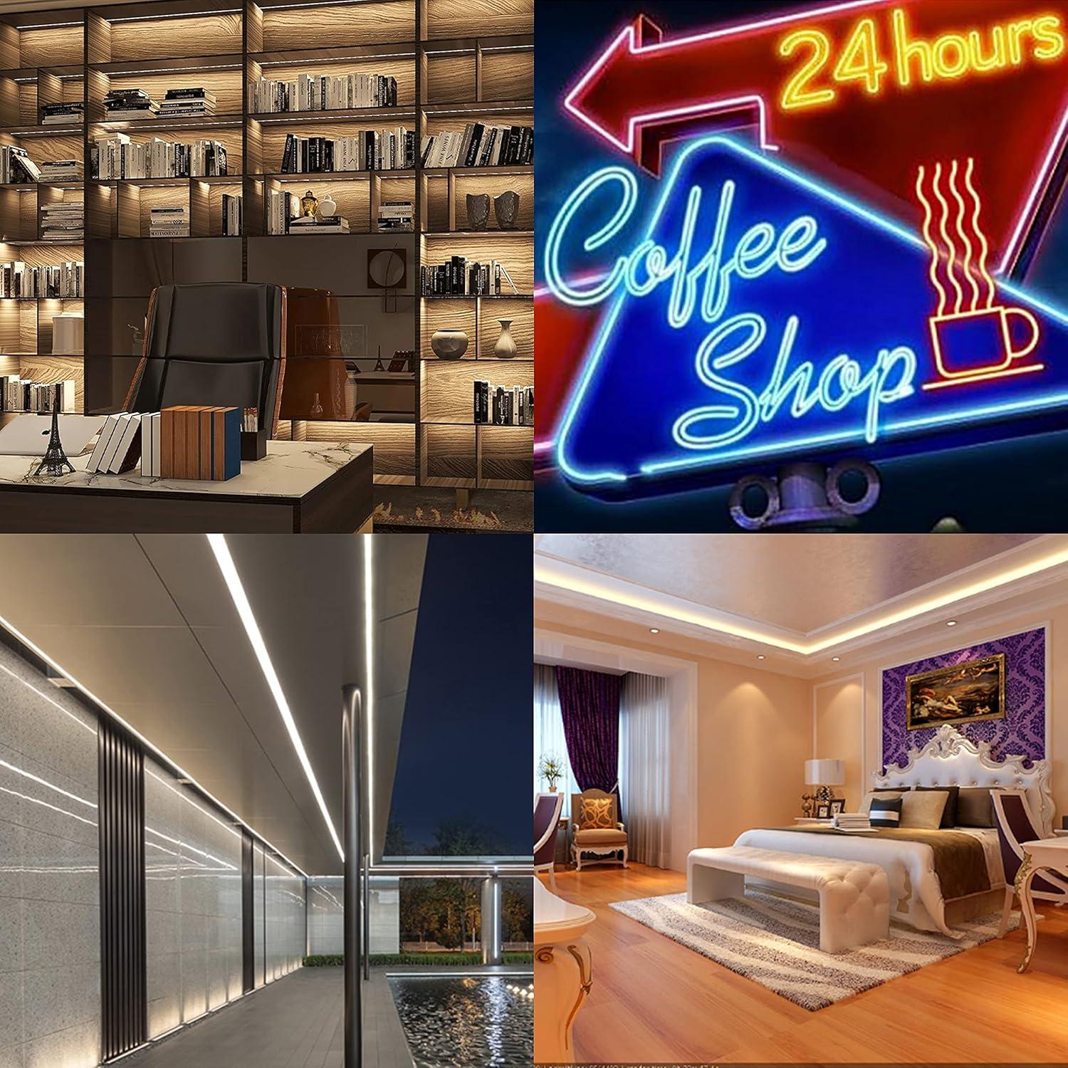 Luz de Neón LED Silicona 12V 5m 6500K Impermeable YXH