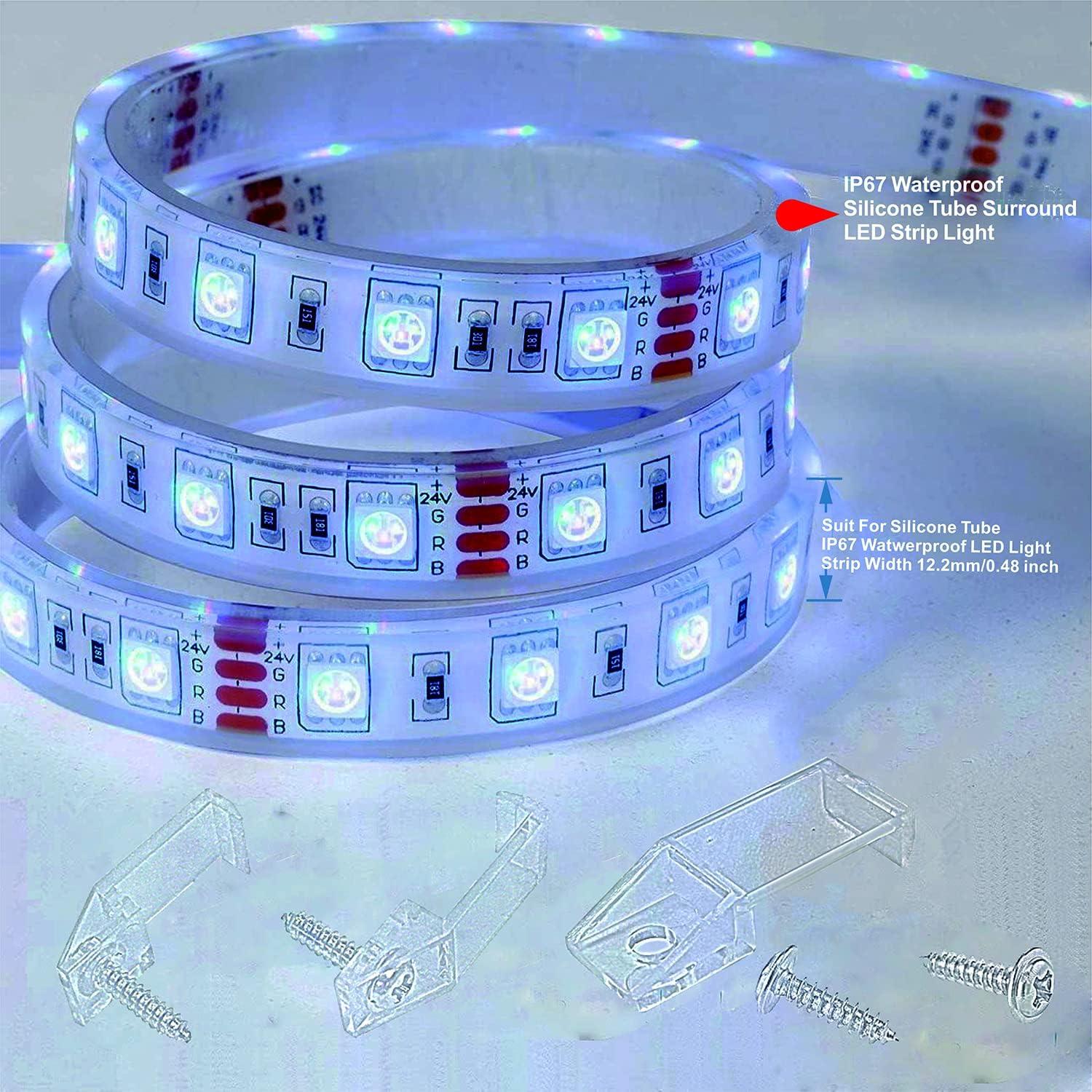 100 Clips de Montaje para Tiras LED IP67 ATB-WL00410 10-12mm