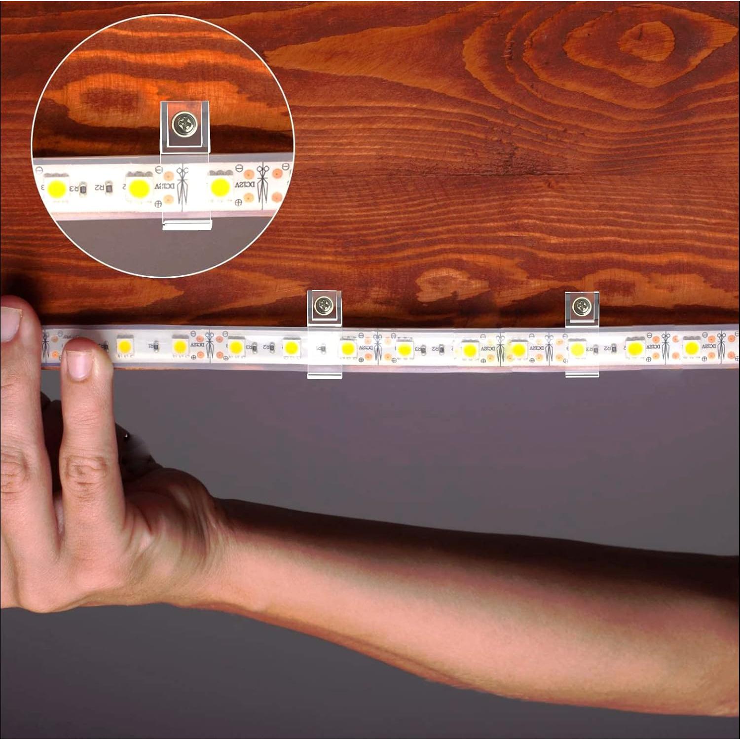 100 Clips de Montaje para Tiras LED IP67 ATB-WL00410 10-12mm