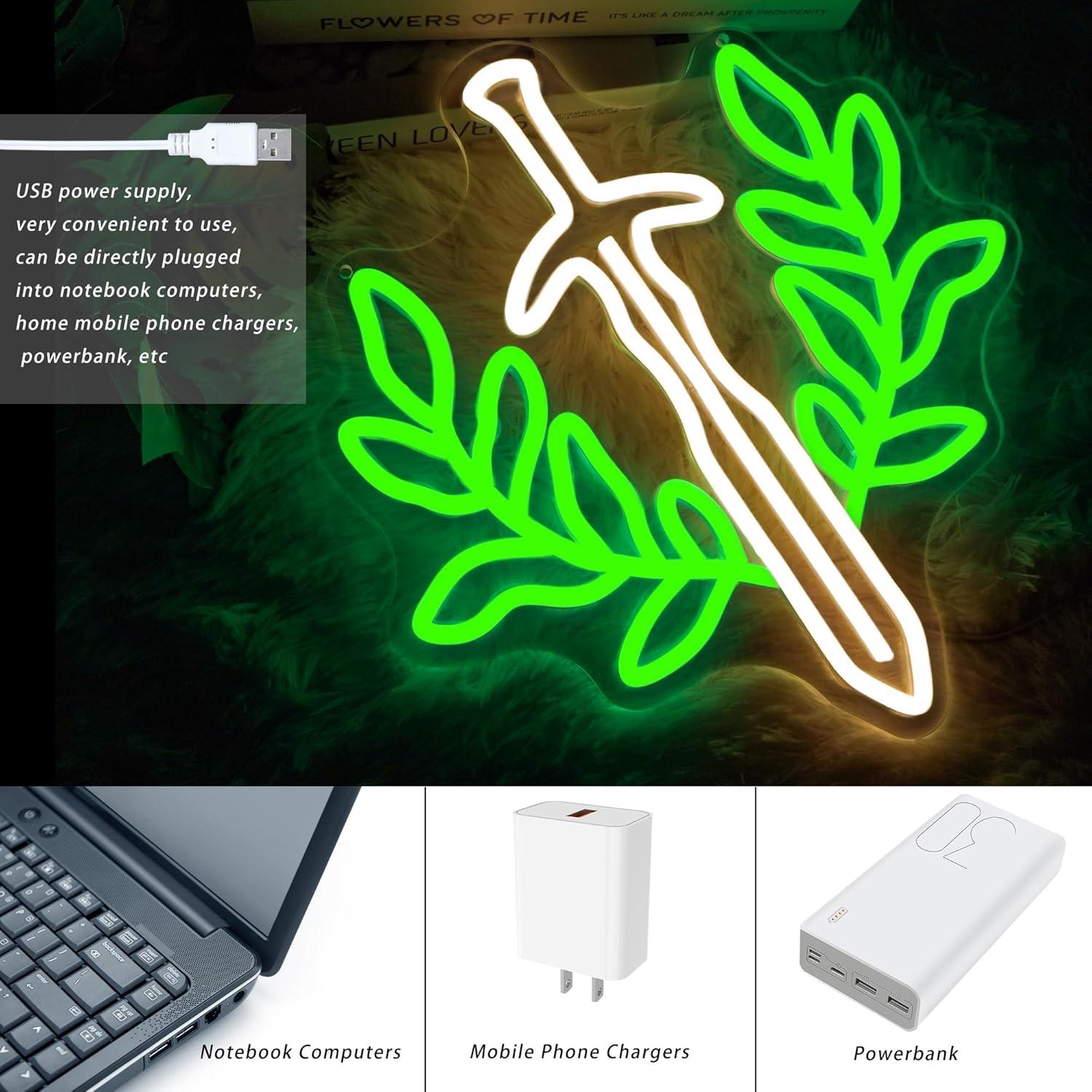 Luz de Neón Regulable YHOPESPZ Espada Fantástica 32cm