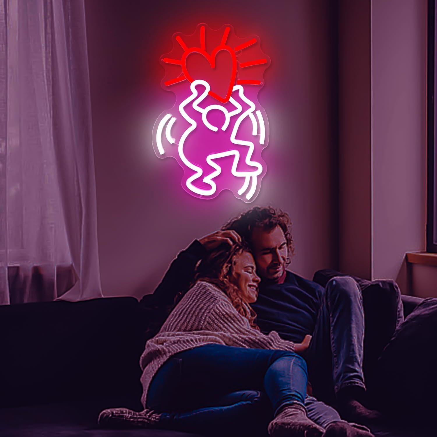 Cartel de Neón Corazón LED JianJung 33x22.5 cm Decoración