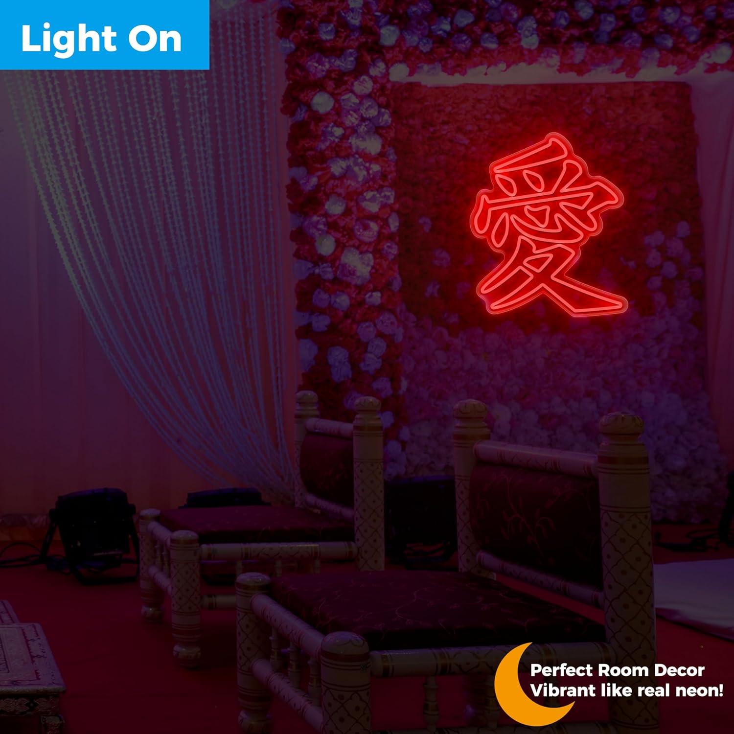 Luz de Neón LED Amor iPuppy 29x34 cm Regulable USB